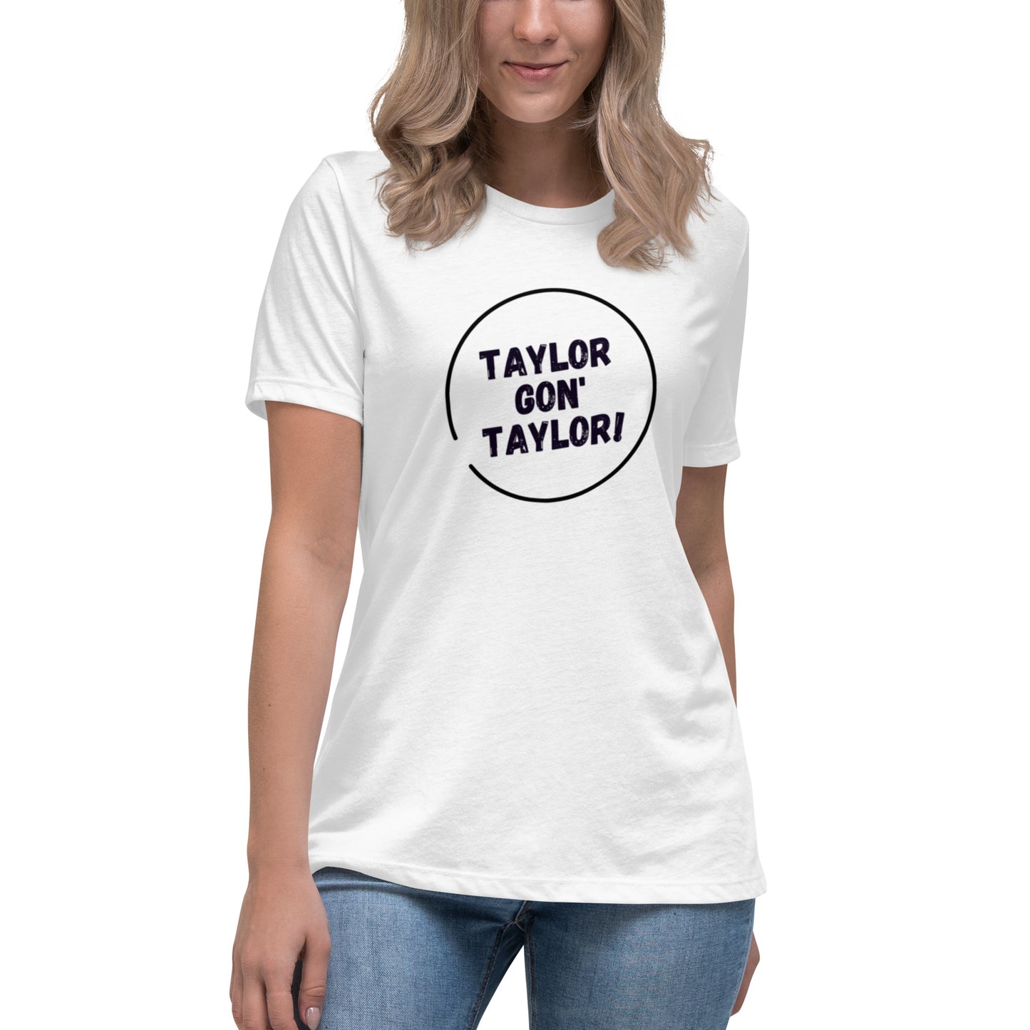 Women's White "TGT" Relaxed T-Shirt